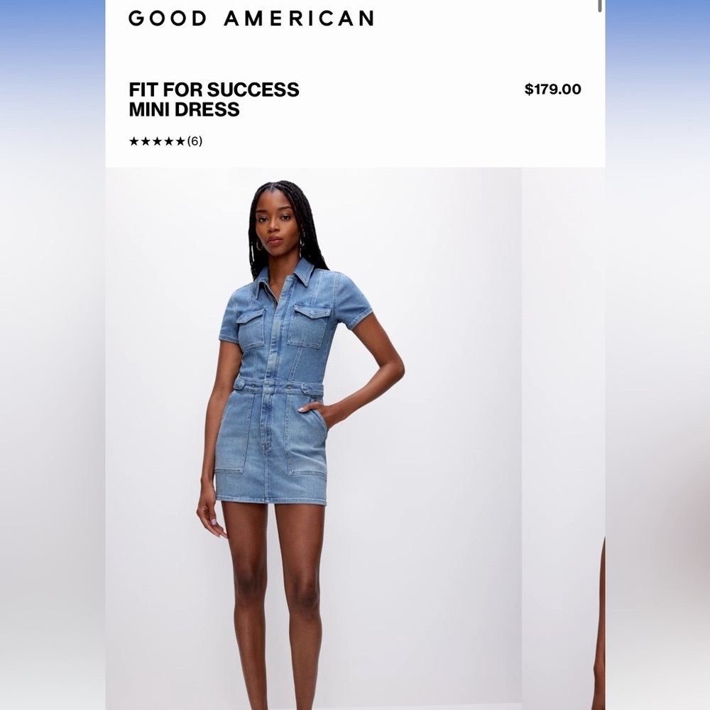 Good American Blue Mini Dress